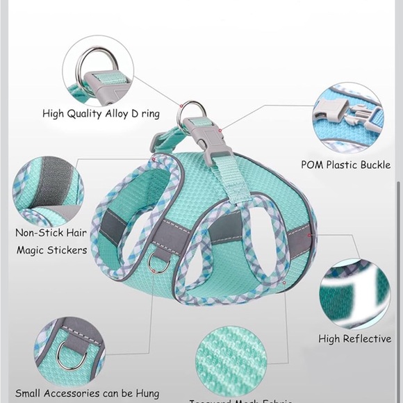 Petank Dog Harness for Small Medium Dogs (Purple, M) - Picture 6 of 10